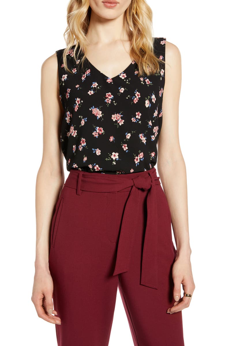 Halogen<sup>®</sup> Pattern Sleeveless Top, Main, color, 