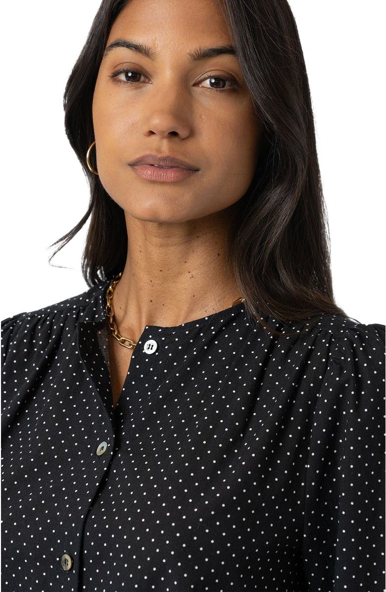 Saint + Sofia Amelie Blouse, Alternate, color, Black