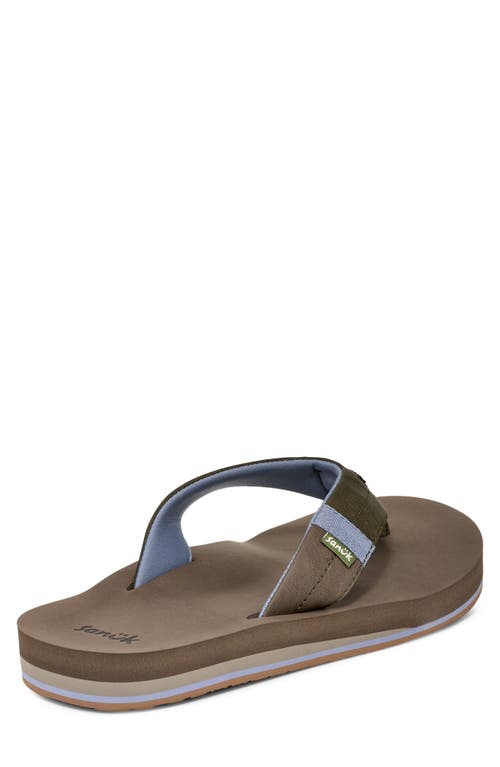 Sanuk Sawyer Flip Flop In Brown