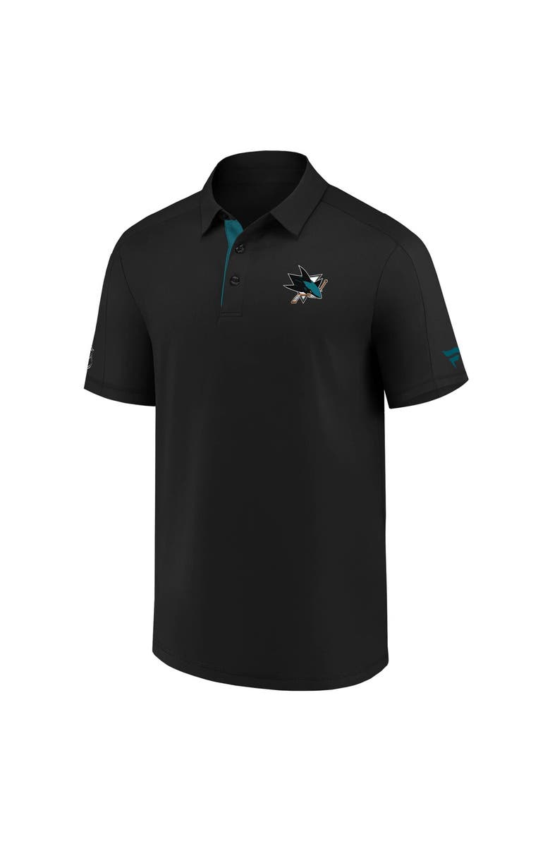 FANATICS Men's Fanatics Branded Black San Jose Sharks Authentic Pro Locker Room Performance Polo, Alternate, color,