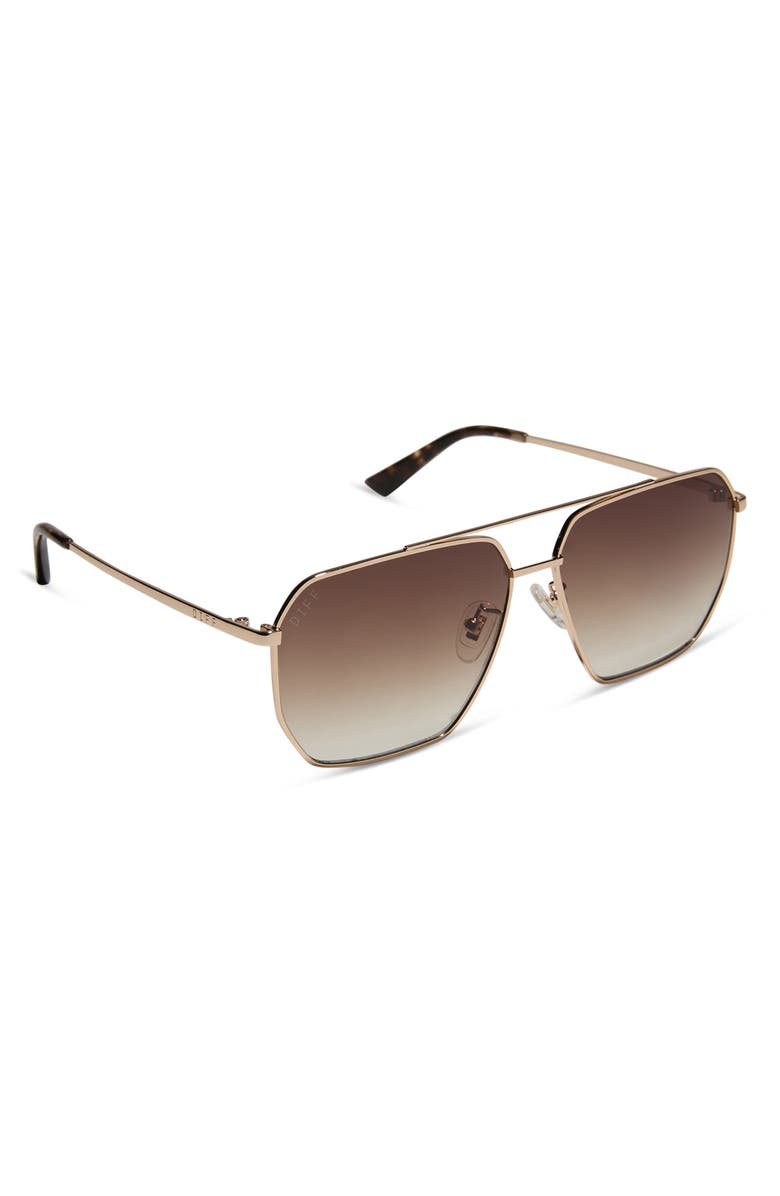 DIFF Berkely 59mm Polarized Gradient Navigator Sunglasses, Alternate, color, Brown Gradient