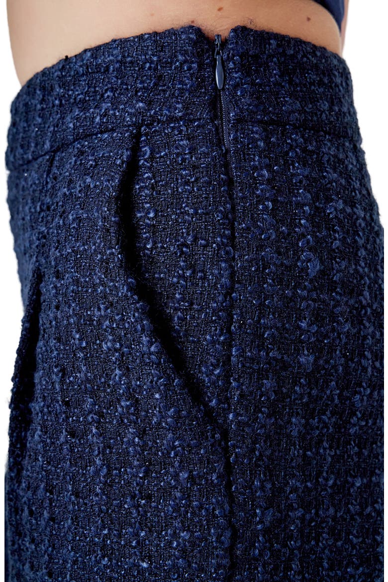 Relaxed Tweed Shorts, Alternate, color, NAVY