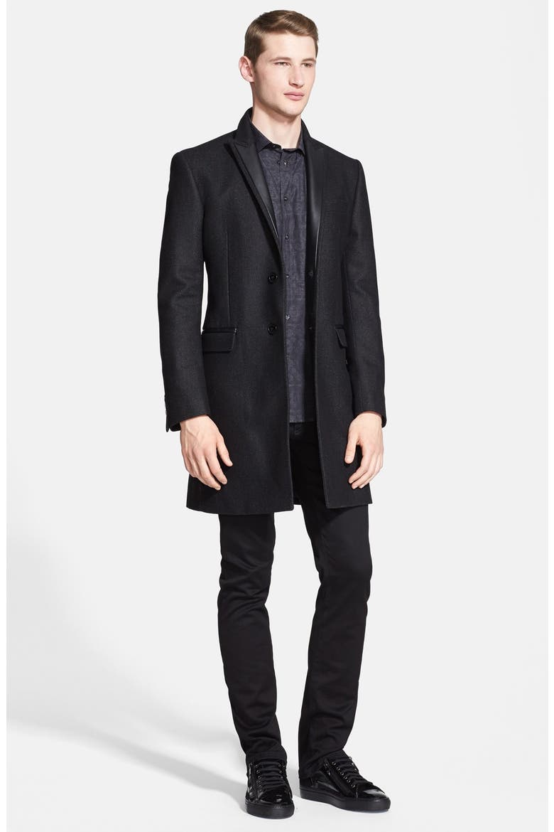 Denim Moto Pants, Alternate, color, BLACK