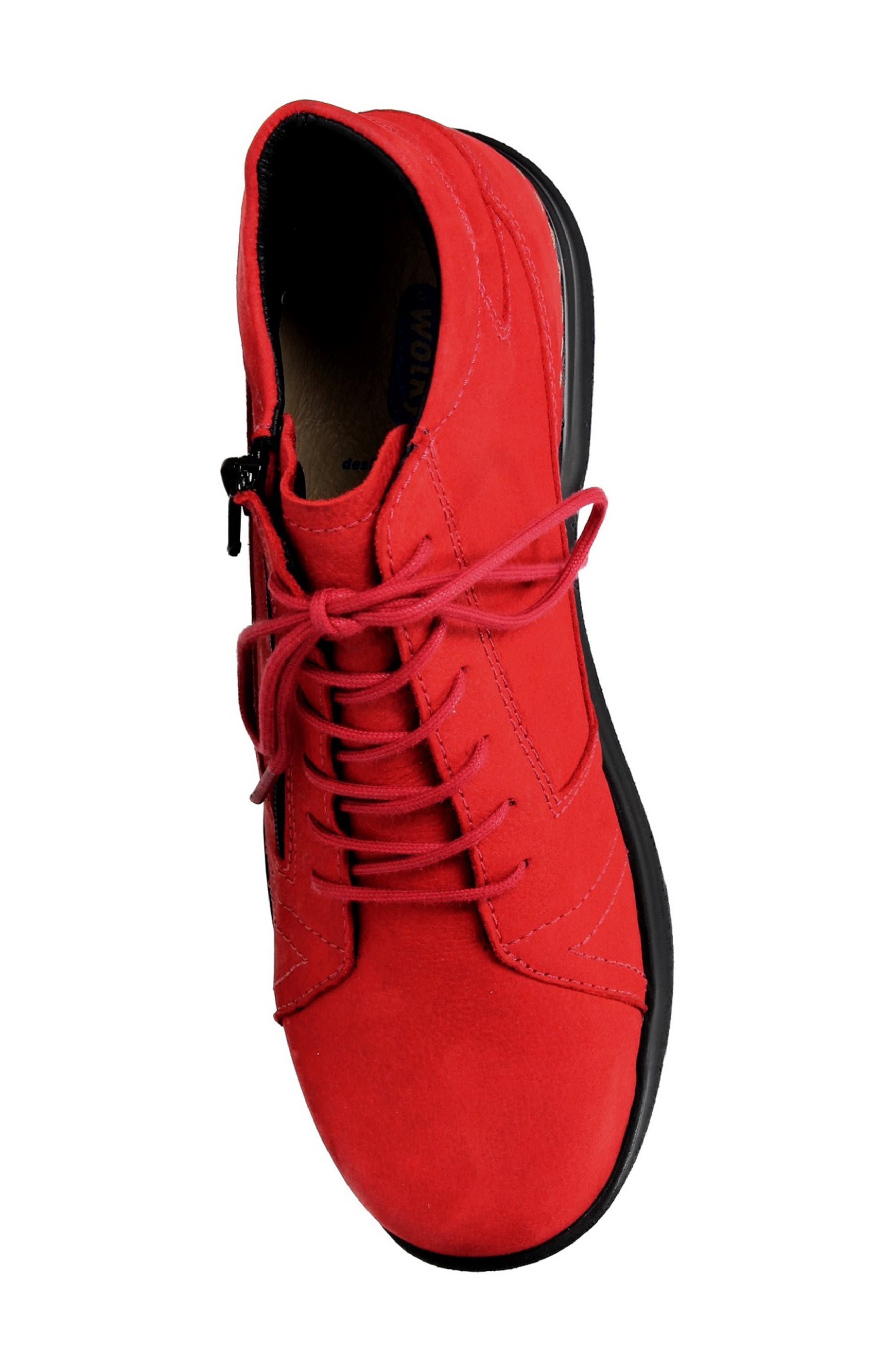 Why Water Resistant Sneaker, Alternate, color, RED NUBUCK