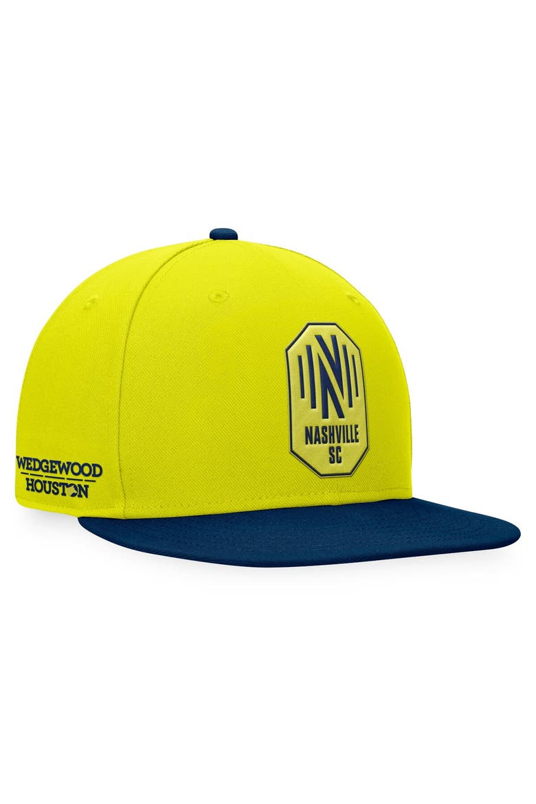 Men's Fanatics Branded Yellow/Navy Nashville SC Downtown Snapback Hat, Main, color, Yellow