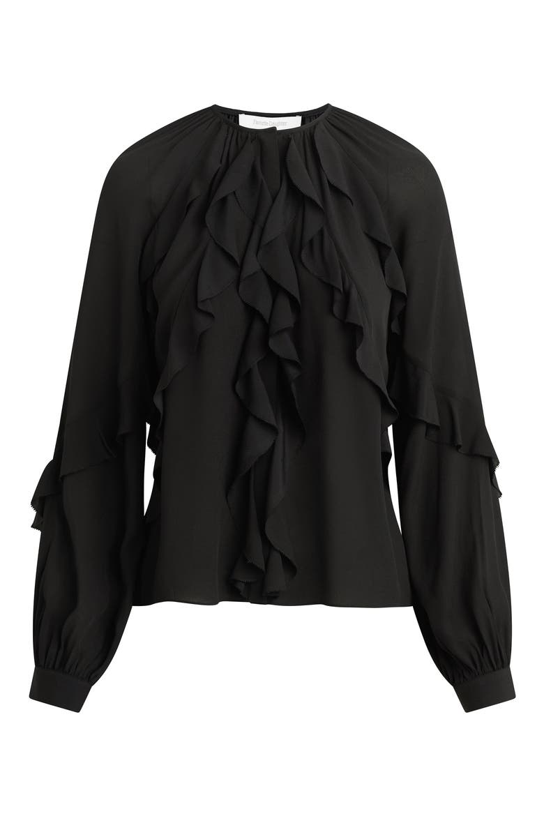 The Because of You Ruffle Top, Alternate, color, BLACK