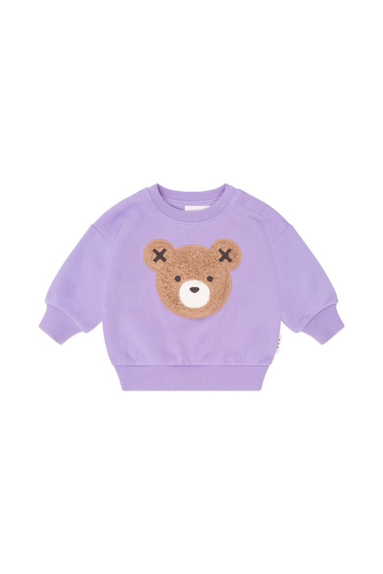 Furry Huxbear Sweatshirt Girls, Main, color, Violet