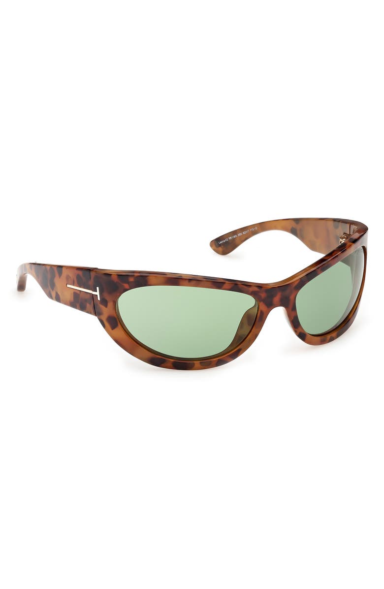 TOM FORD Leona 62mm Cat Eye Sunglasses, Alternate, color, Vintage Havana / Emerald Green