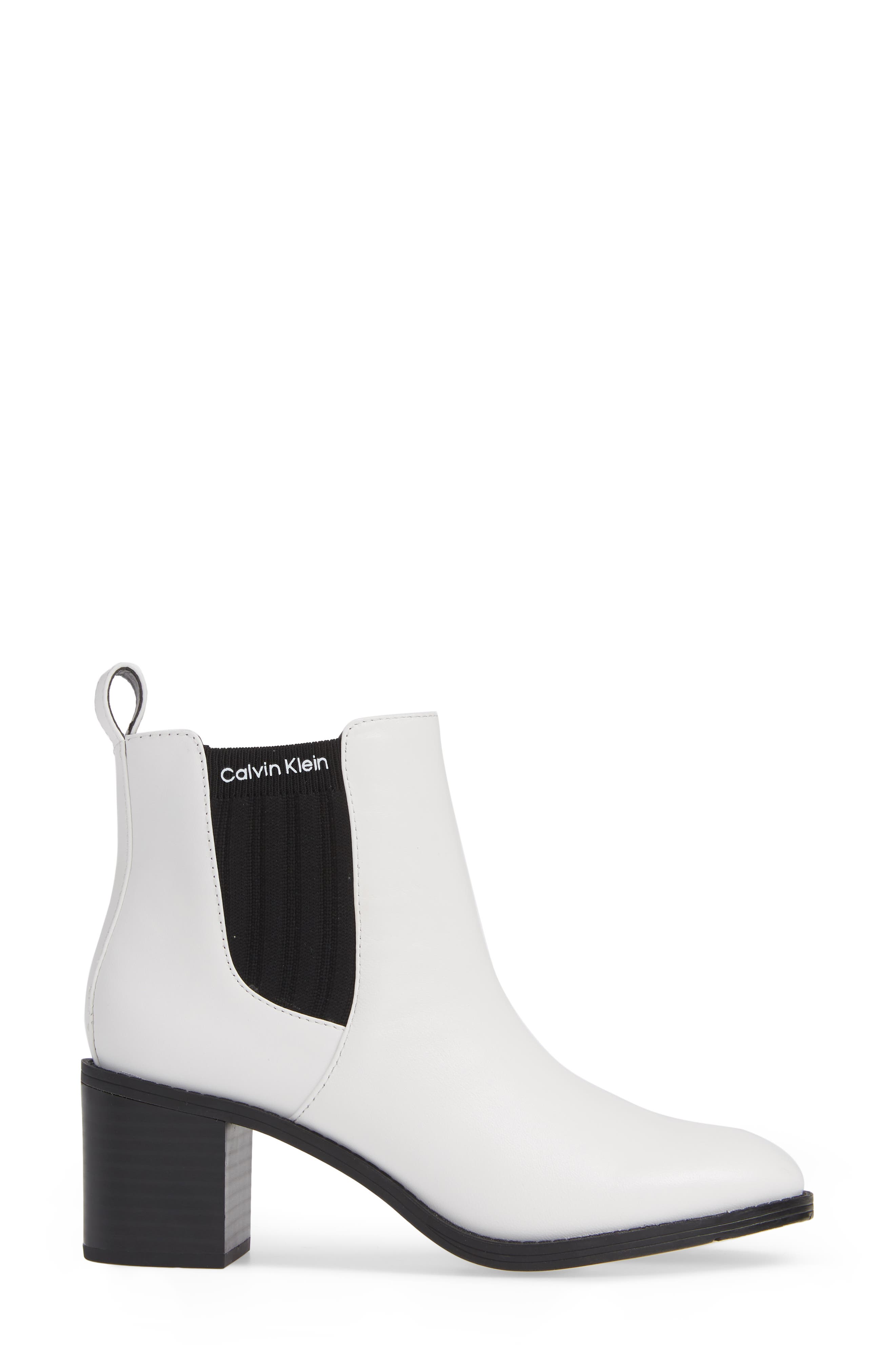 Perron Chelsea Bootie, Alternate, color, WHITE/ BLACK