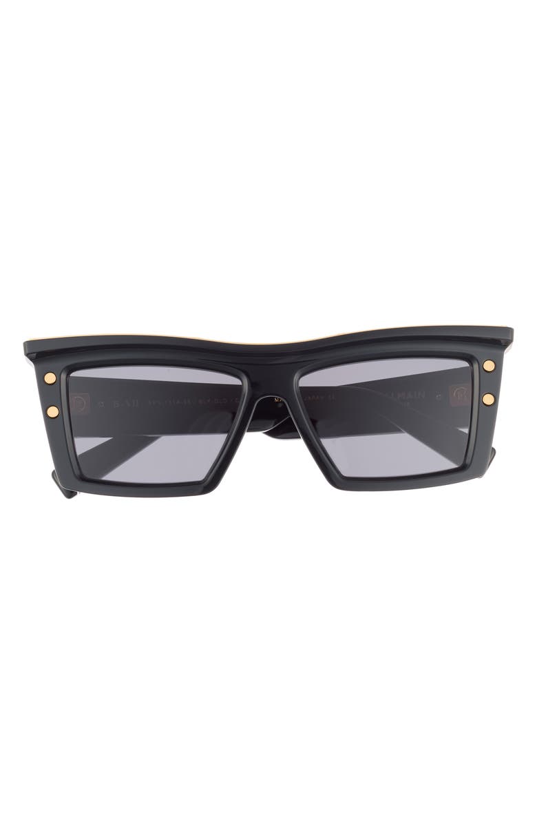 Balmain 55mm Rectangular Sunglasses, Main, color,