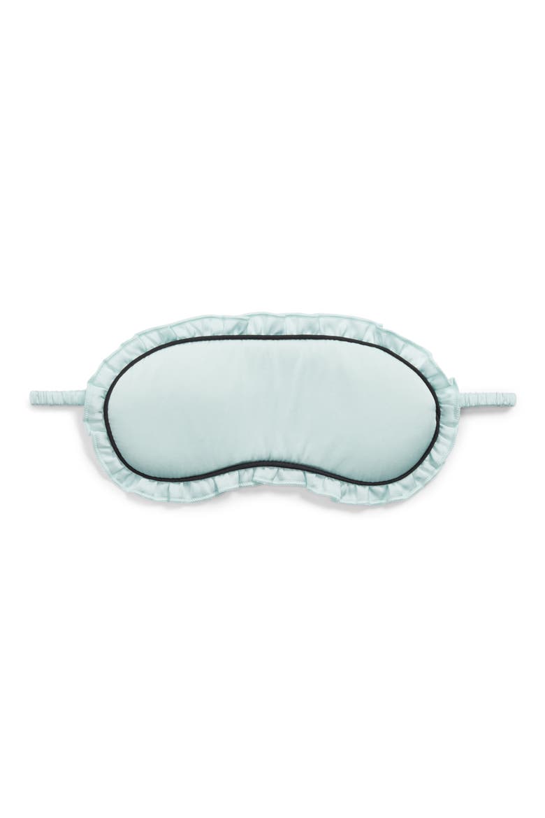 Flirty Sleep Mask, Main, color, TEAL SURF/ BLACK PIPING