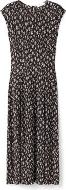 MANGO Floral Print Midi Dress