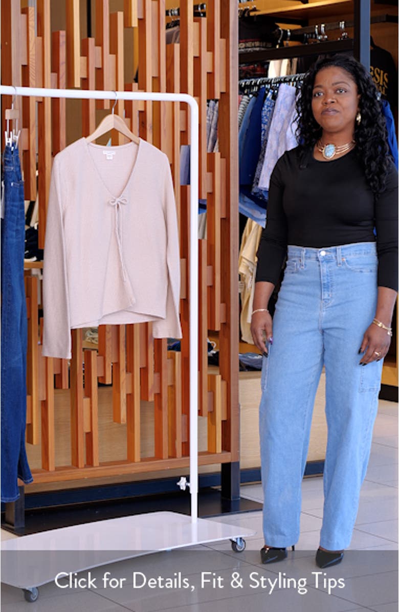 Maya Textured Tie Front Knit Top, sales video thumbnail