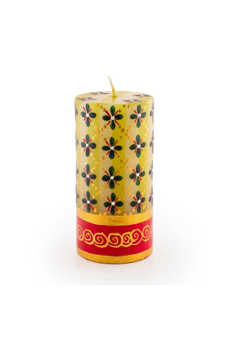 Christmas Painted Pillar Candle, Main, color, Christmas - 3x6"