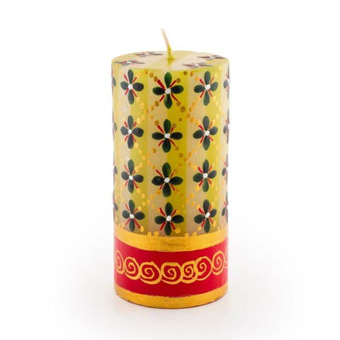 Christmas Painted Pillar Candle