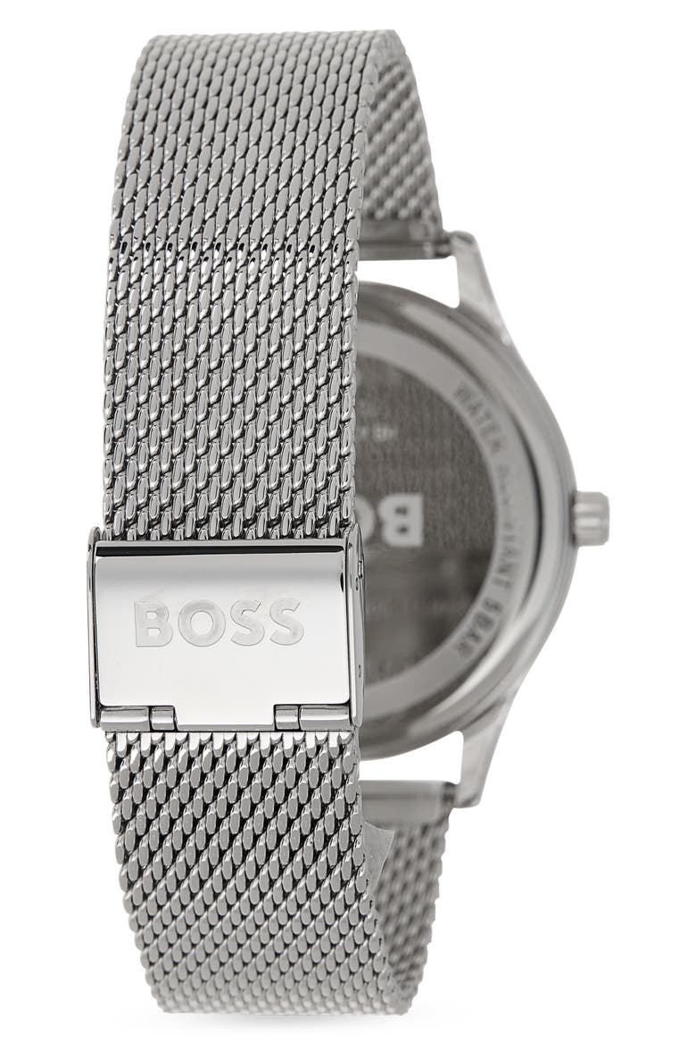 Reason Quartz Stainless Steel Watch, 43mm, Alternate, color, BLACK