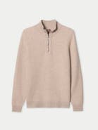 Gobi Cashmere Men's Cashmere Waffle Knit Half-Zip Sweater