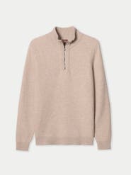 Gobi Cashmere Men's Cashmere Waffle Knit Half-Zip Sweater