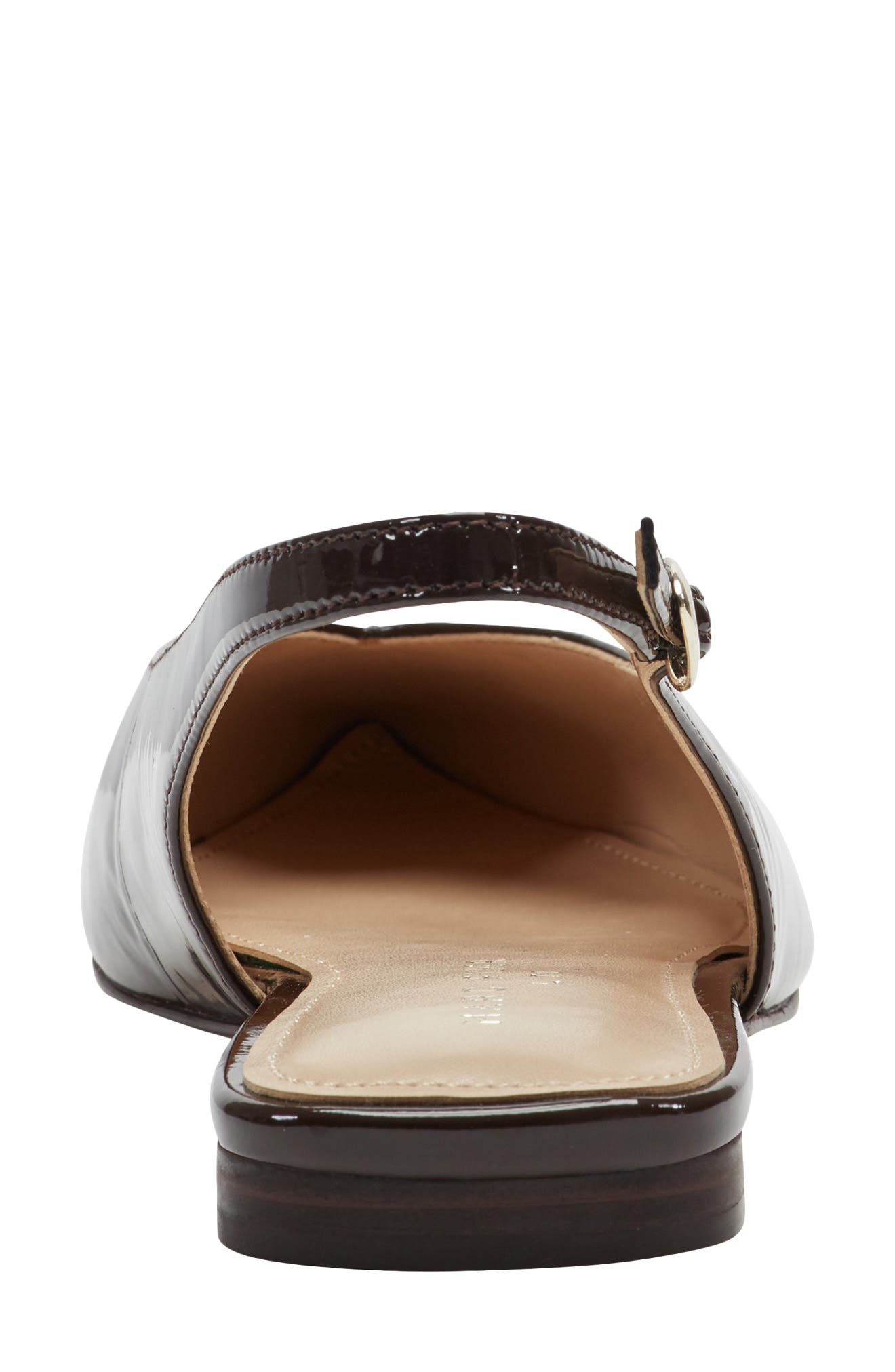 Gabra Pointed Toe Slingback Flat, Alternate, color, DARK BROWN