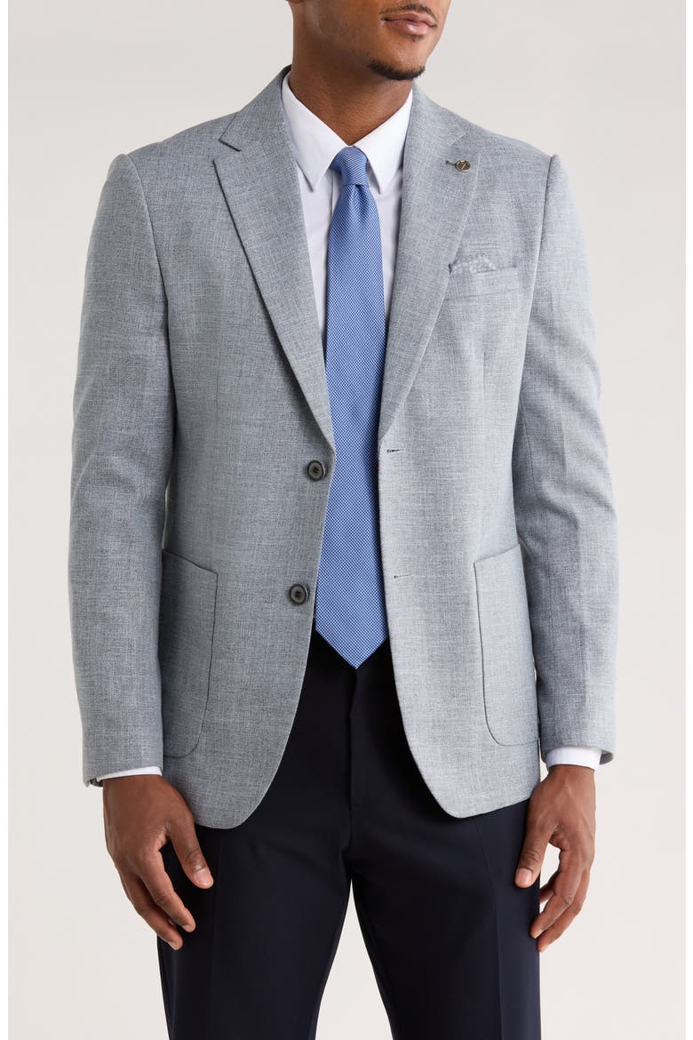 Textured Two-Button Sport Coat, Main, color, SKY BLUE