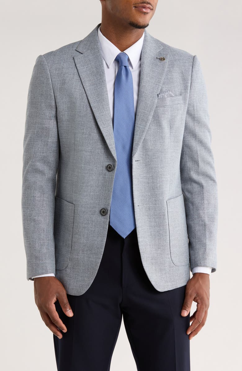 TOM BAINE Textured Two-Button Sport Coat, Main, color, Sky Blue