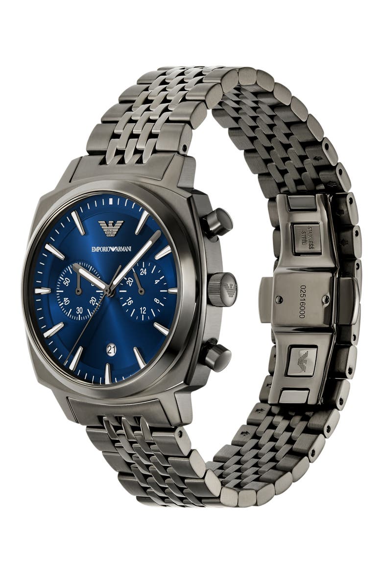 Chronograph Bracelet Watch, 40mm, Alternate, color, GUNMETAL
