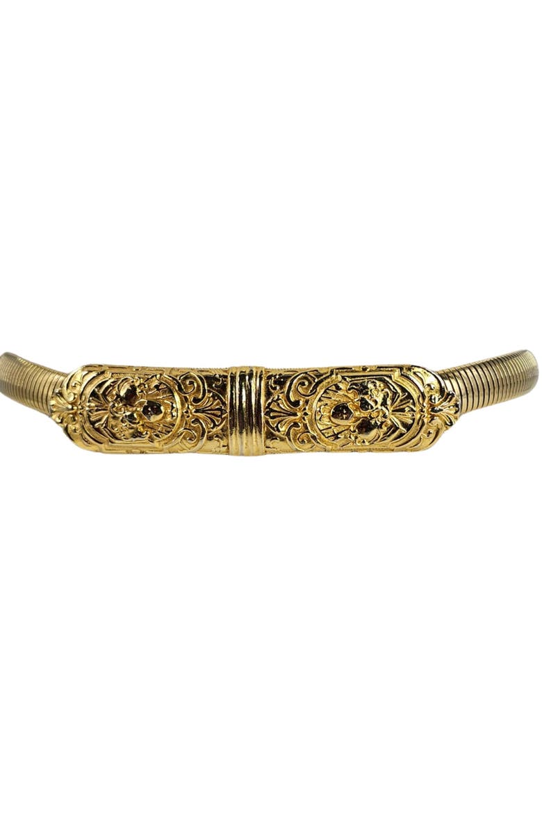 70's Vintage  Stretch Snake Belt, Alternate, color, Gold
