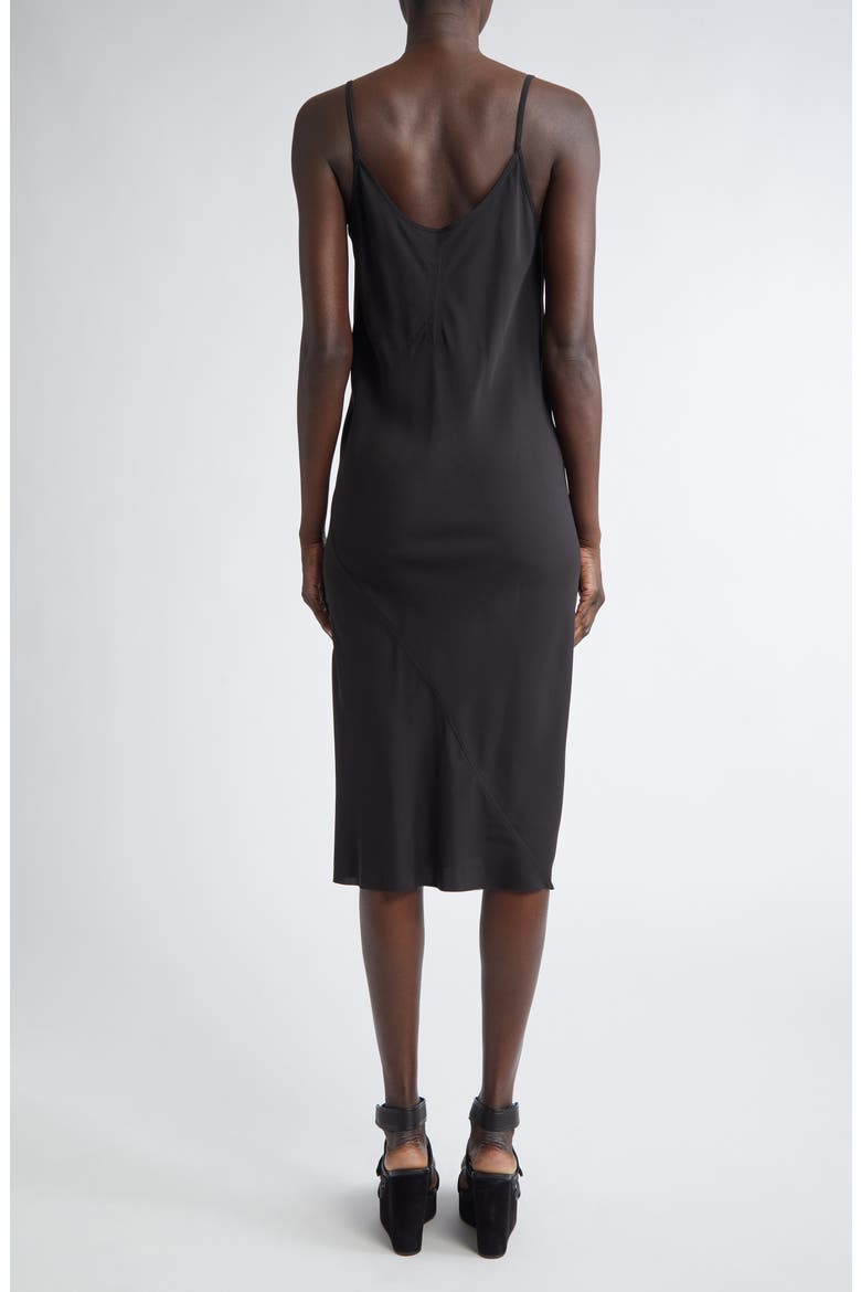 Cupro Japonette Slipdress, Alternate, color, BLACK