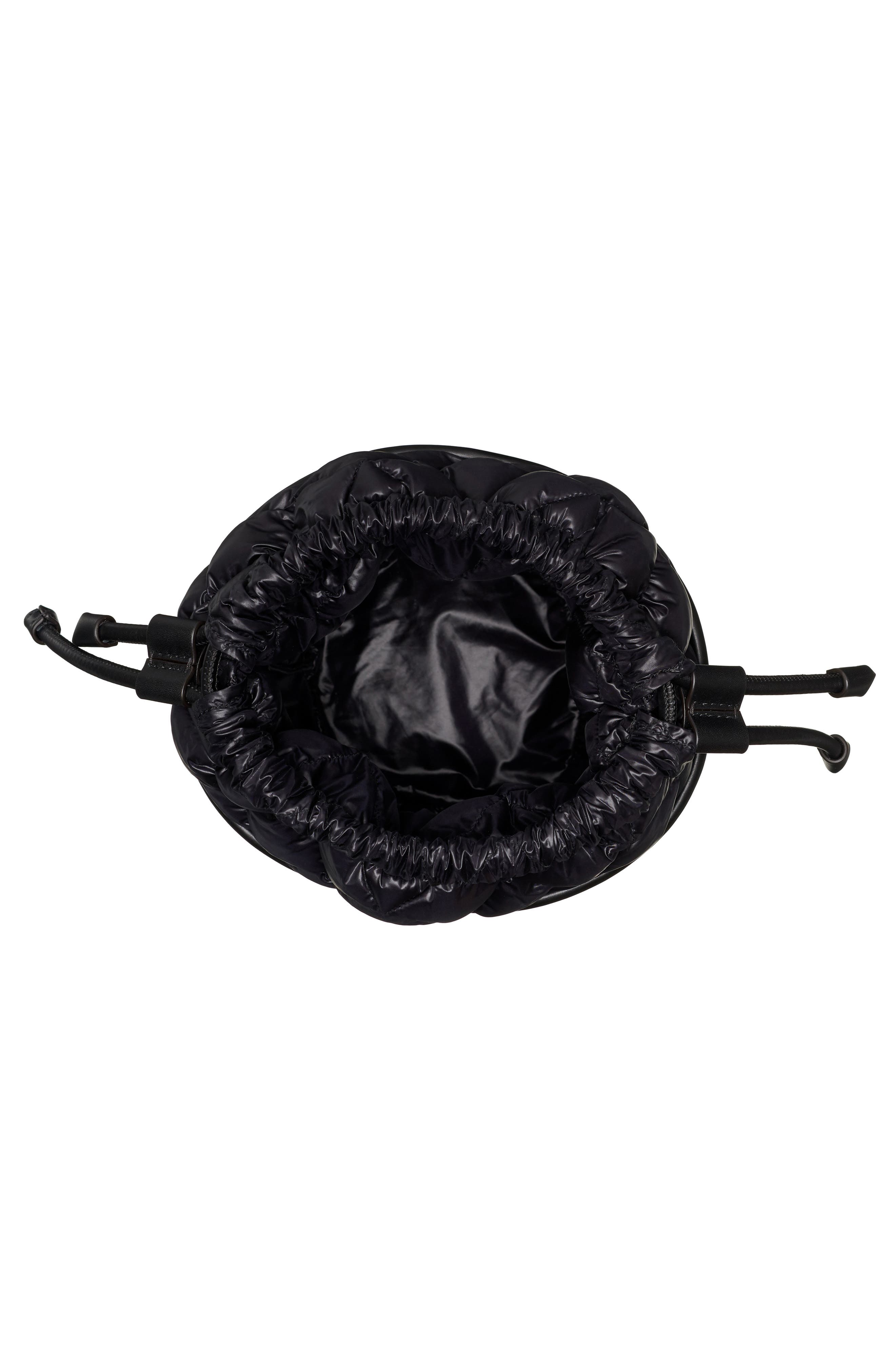 Moncler Seaux Seaux Leather Bucket Bag, Alternate, color, 