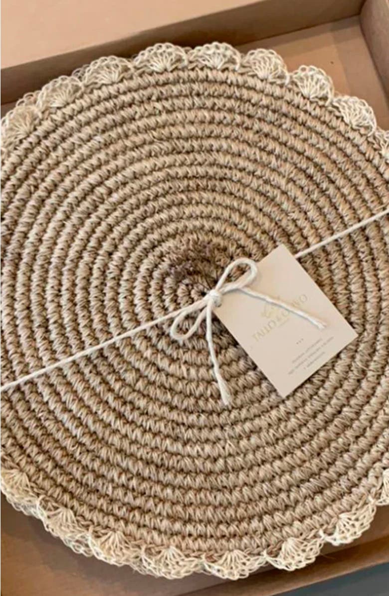 Tallo de Olivo Margarita Placemat - Set of 4, Alternate, color, Brown