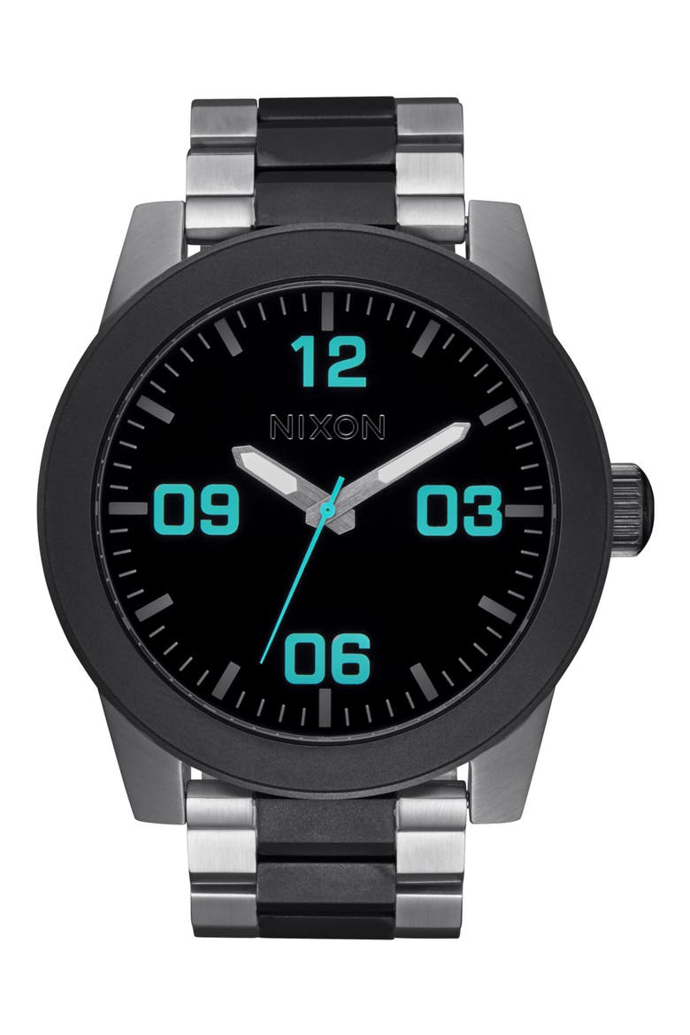 The Corporal Bracelet Watch, 48mm, Main, color, SILVER / GUNMETAL