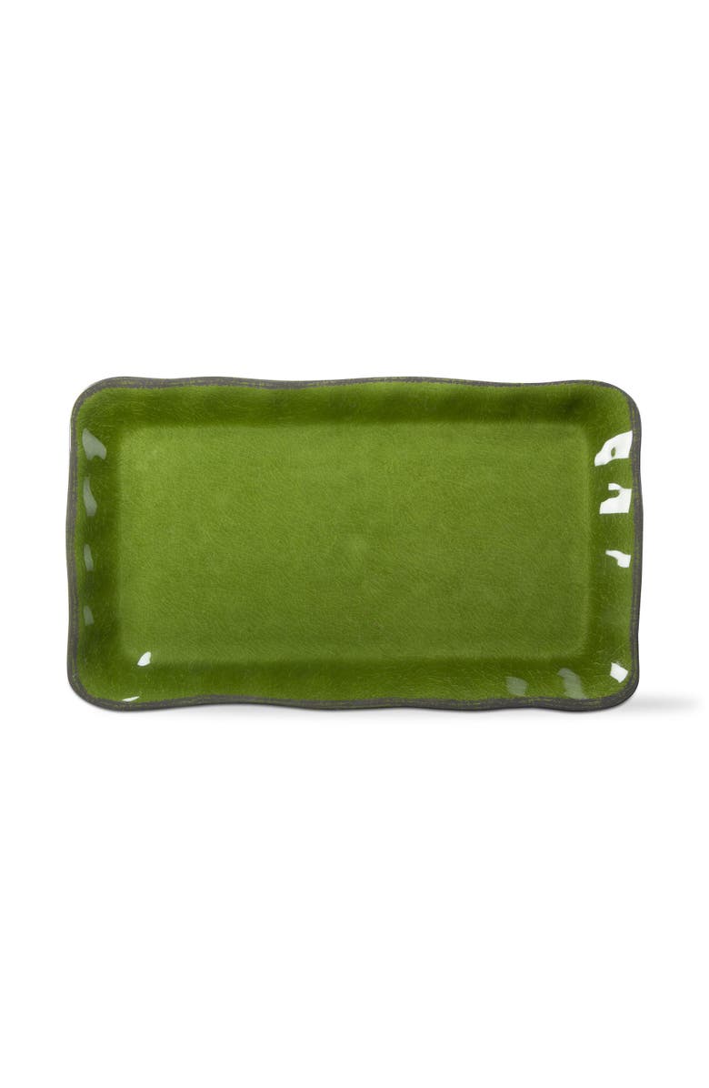 tag Veranda Green Melamine Rectangular Serving Platter Dishwasher Safe, Main, color, Green