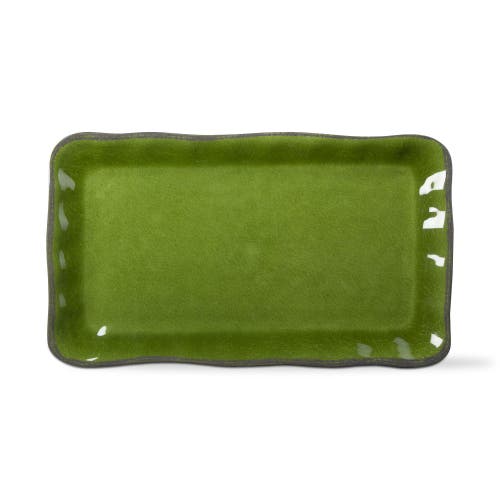 Tag Veranda Green Melamine Rectangular Serving Platter Dishwasher Safe In Green