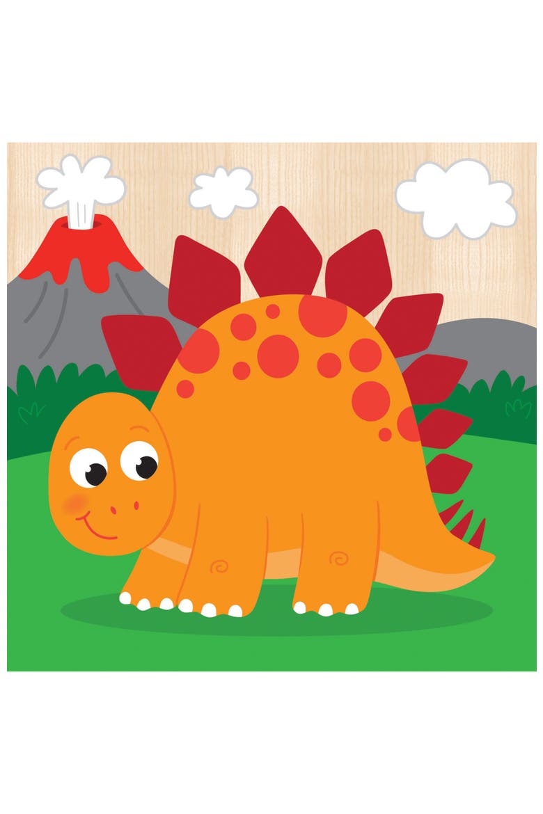 Dinosaurs Wood Puzzles 4-Pack, Alternate, color, Multicolor