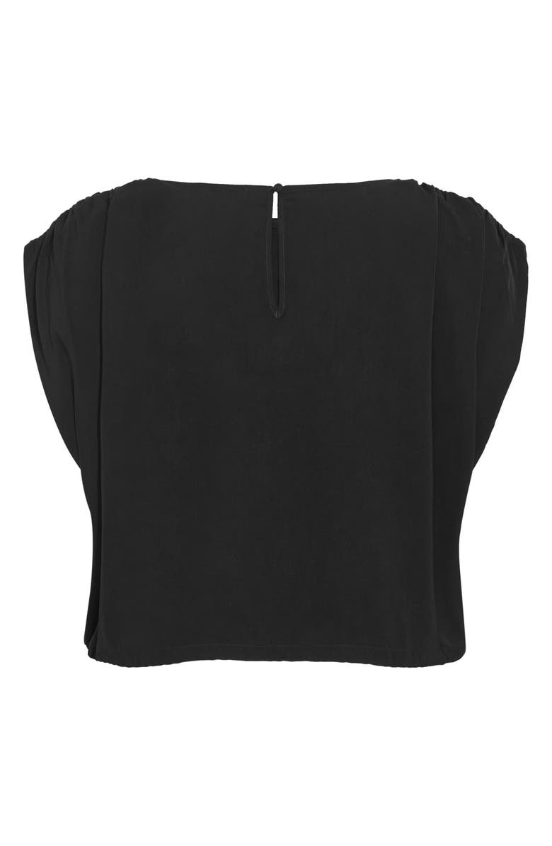 City Chic Elise Ruched Sleeve Drawstring Waist Top, Alternate, color, 