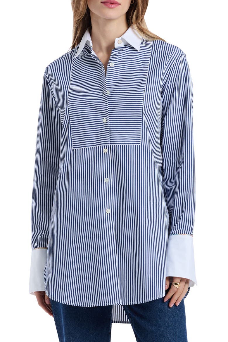 Maude Long Sleeve Shirt, Main, color, NAVY