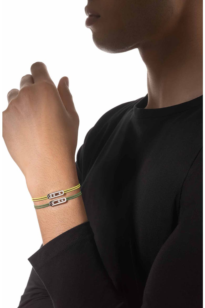 Care Moving Diamond Friendship Bracelet, Alternate, color, WHITE GOLD