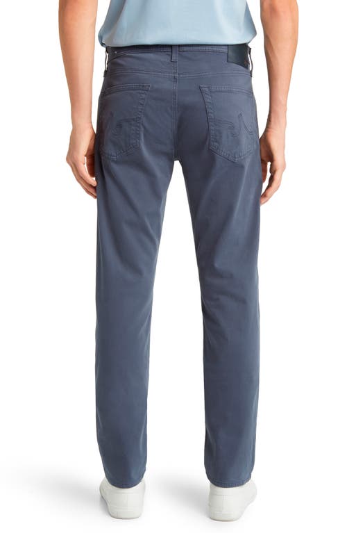 Ag Tellis Sueded Stretch Sateen Slim Leg Pants In Blue Note
