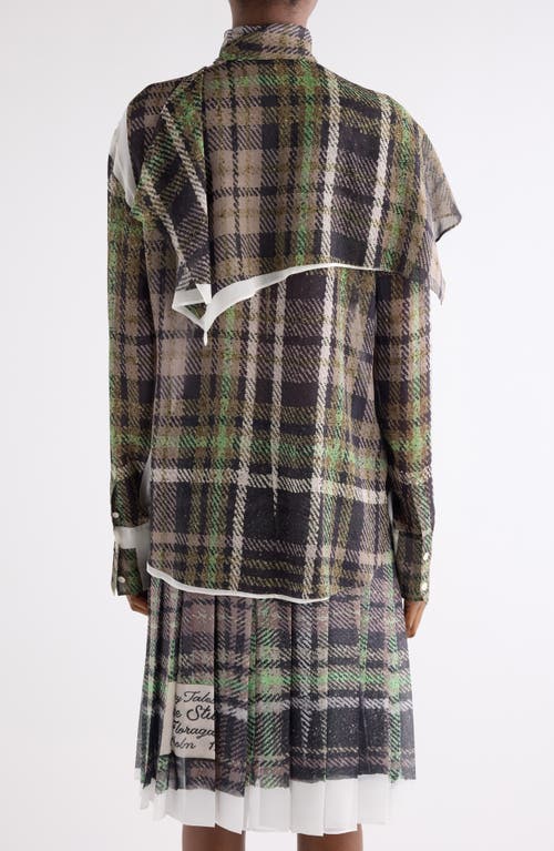 Acne Studios Tie-detailed Draped Printed Silk Crepe De Chine Blouse In Multi
