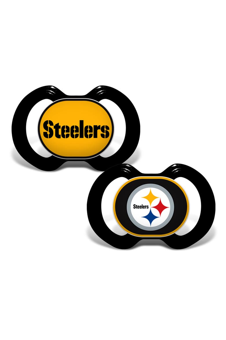 Pittsburgh Steelers Pacifier 2-Pack, Main, color, Multicolor