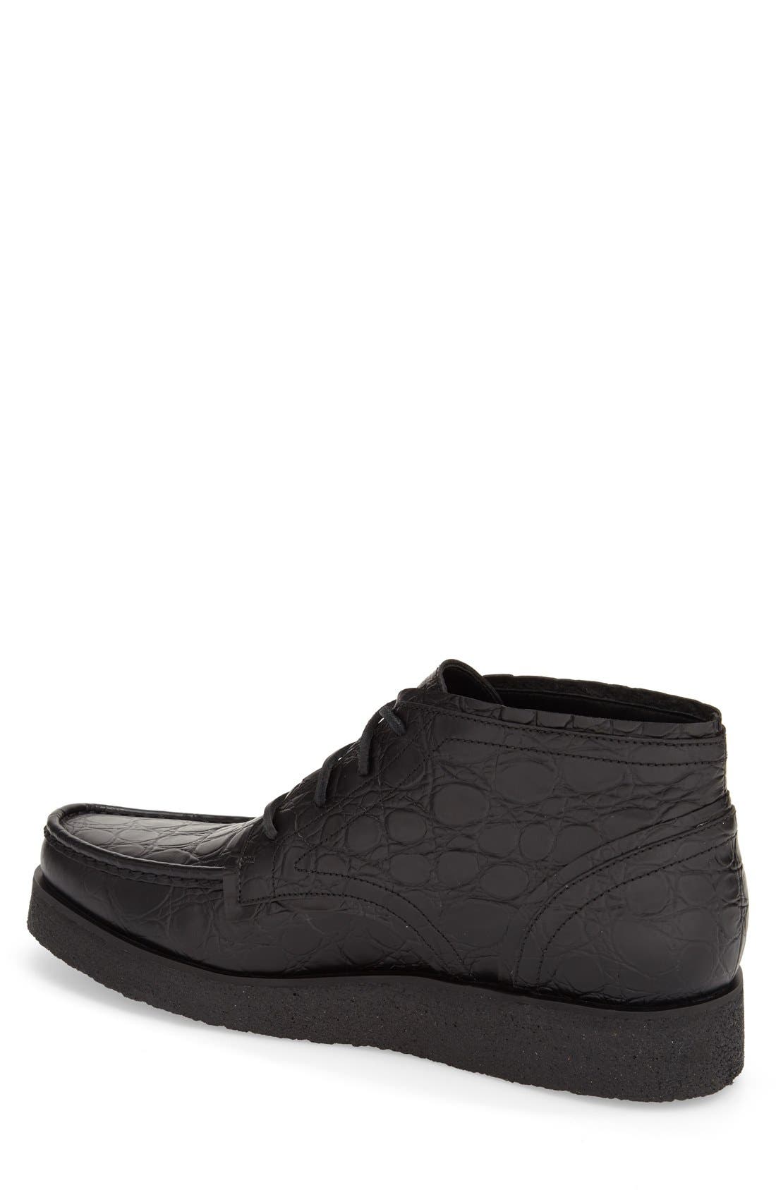 'Kass Low' Moc Toe Boot, Alternate, color, BLACK LEATHER
