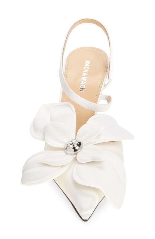 Mach&mach Mach & Mach Orchid Slingback Pump In White