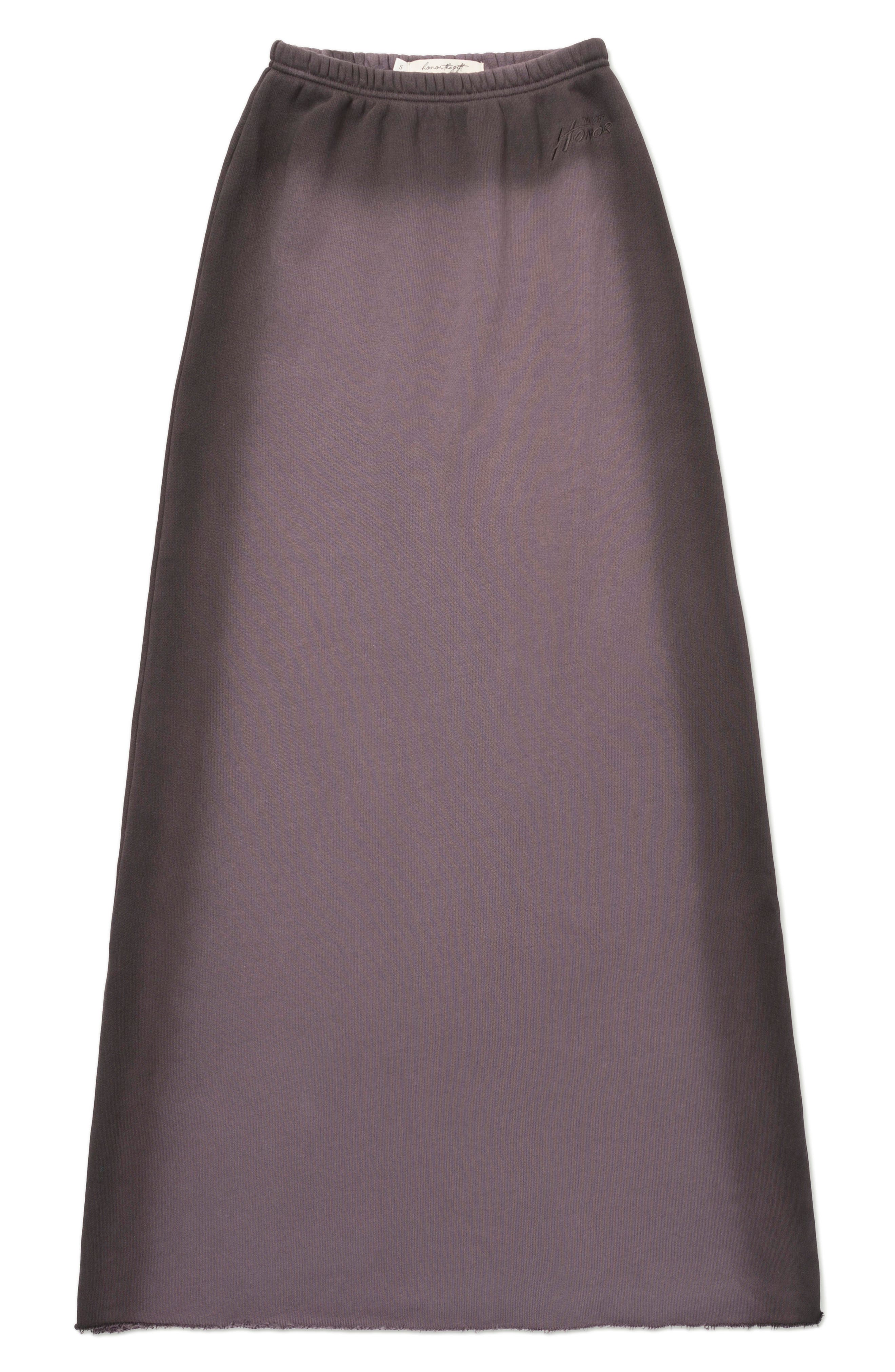 HONOR THE GIFT Spray Cotton French Terry Maxi Skirt