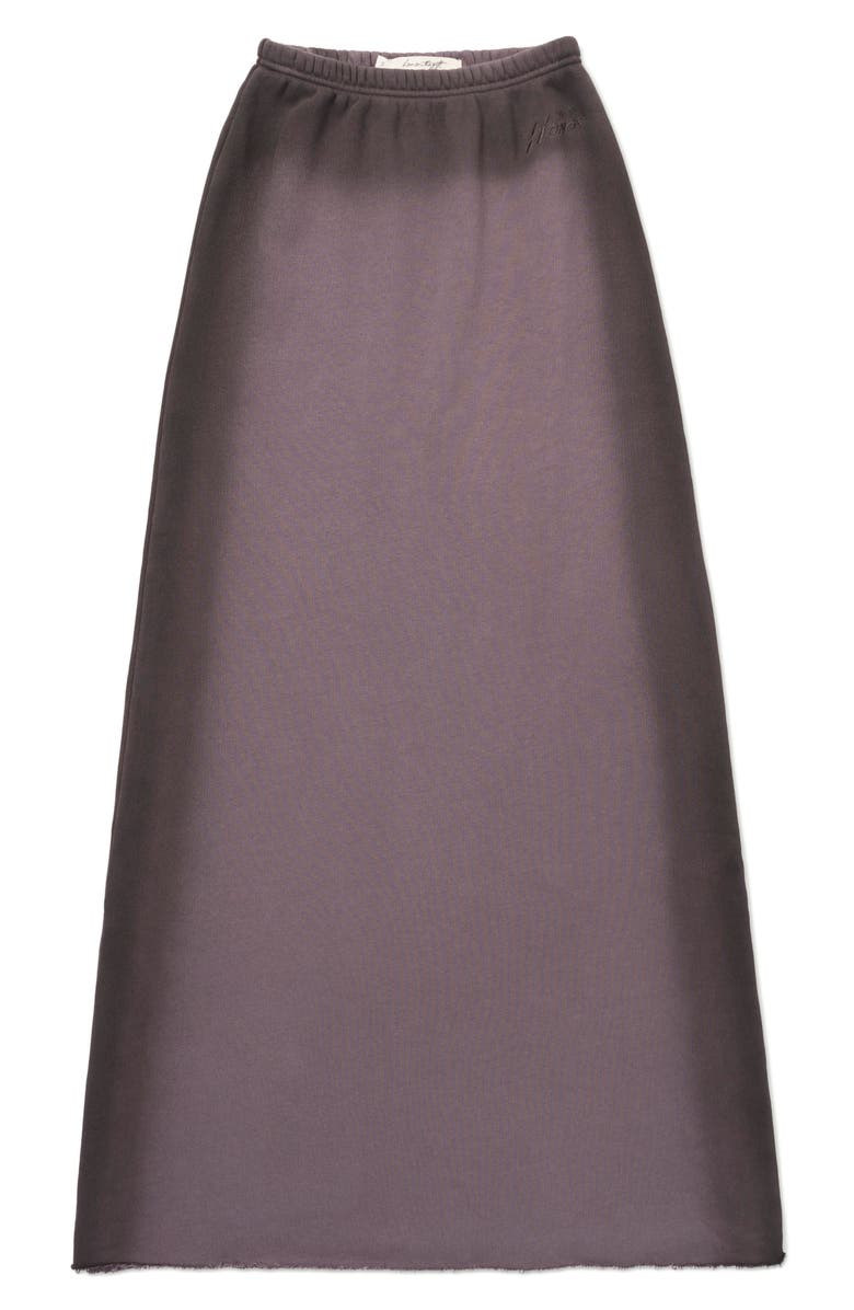 HONOR THE GIFT Spray Cotton French Terry Maxi Skirt, Main, color, Black