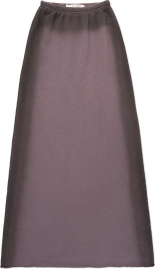 Spray Cotton French Terry Maxi Skirt