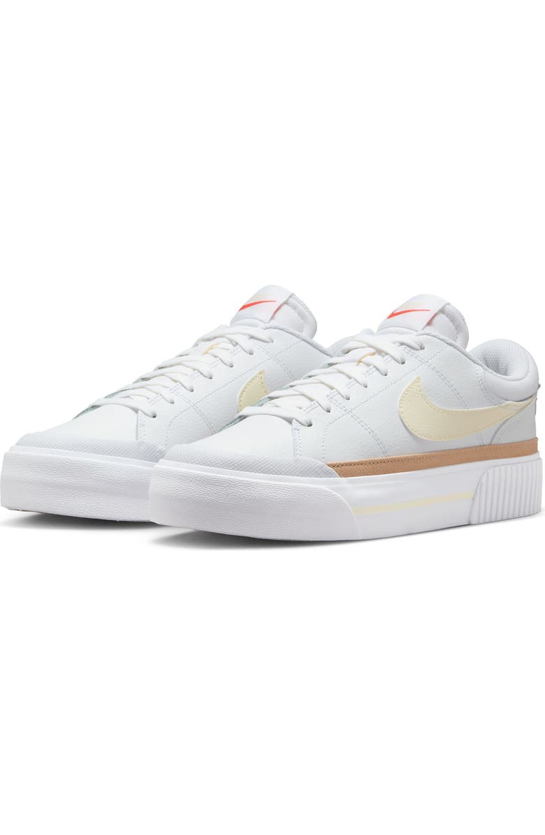 Nike Court Legacy Lift Platform Sneaker, Main, color, White/ Milk/ Crimson
