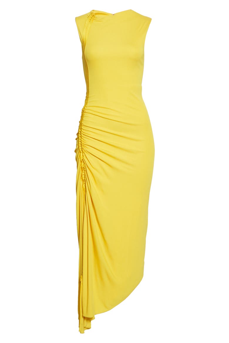 Fontana Ruched Matte Jersey Midi Dress, Alternate, color, CORN