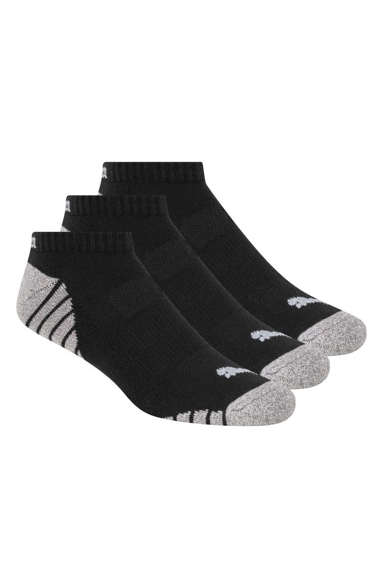 PUMA 3-Pack Terry Low Cut Length Socks, Alternate, color, Black Grey