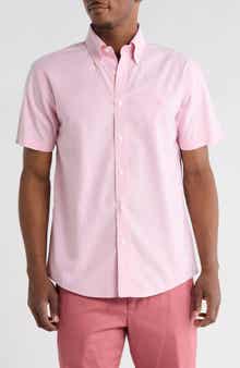Brooks Brothers Regular Fit Solid Short Sleeve Non-Iron Stretch Cotton Button-Down Shirt