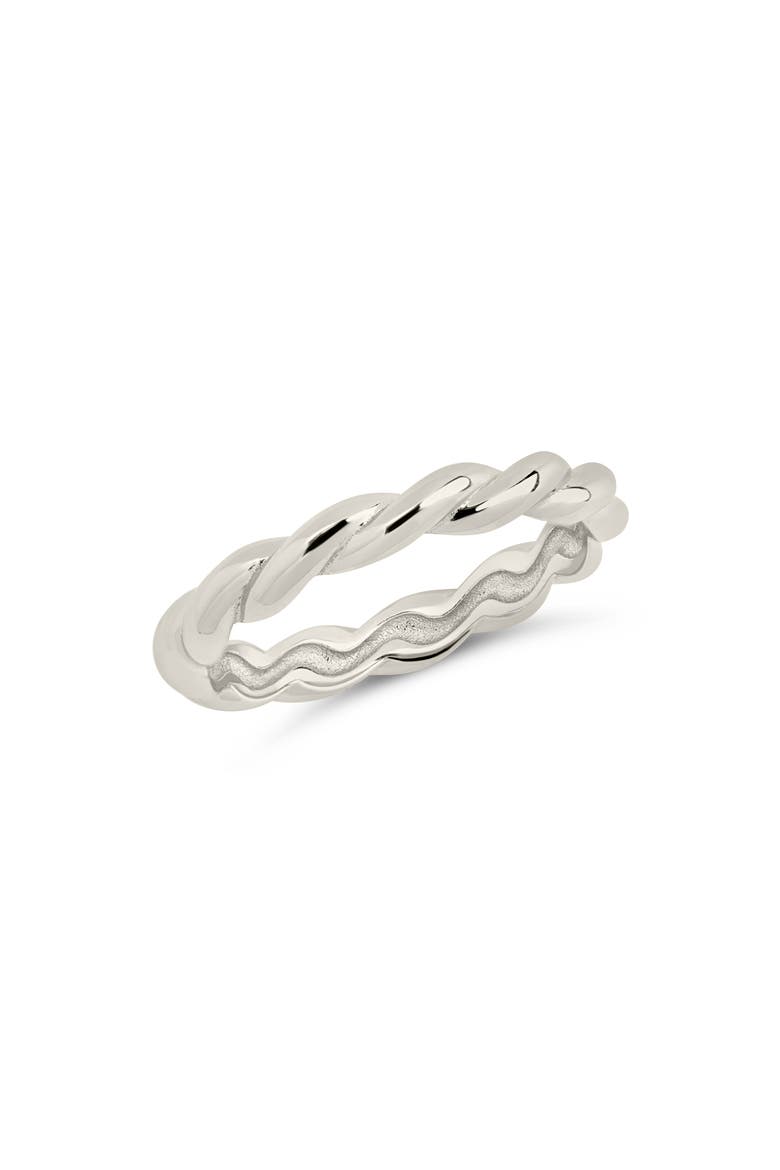 Nixie Twisted Band Ring, Main, color, SILVER